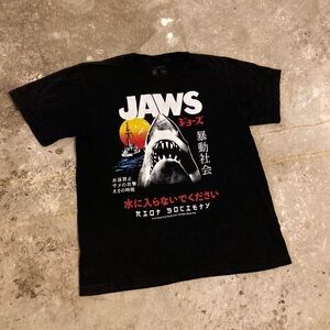 Riot Society Jaws Black Graphic Tee